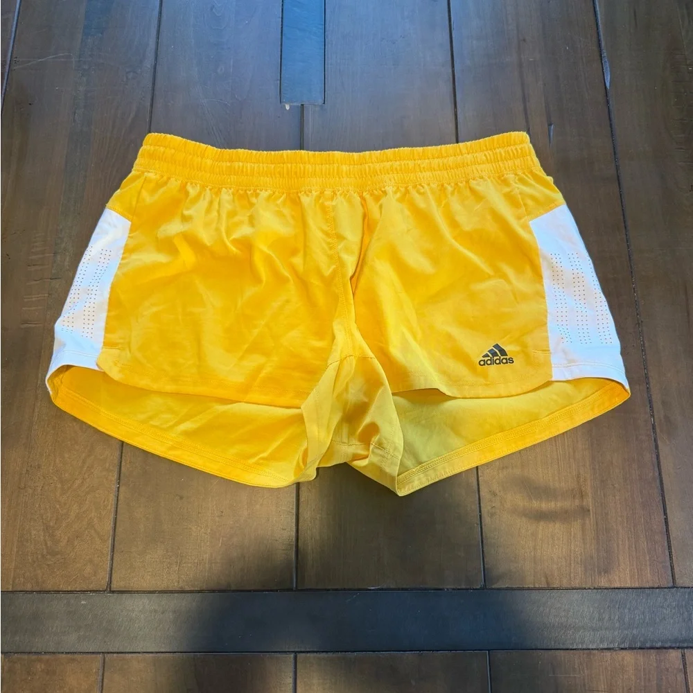 Adidas Bright Yellow Running Shorts